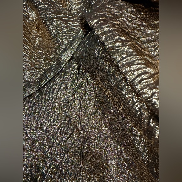 MAC DUGGAL 67297 ONE SHOULDER METALLIC ANTIQUE BRONZE BALL-GOWN sz 6 - Picture 11 of 12